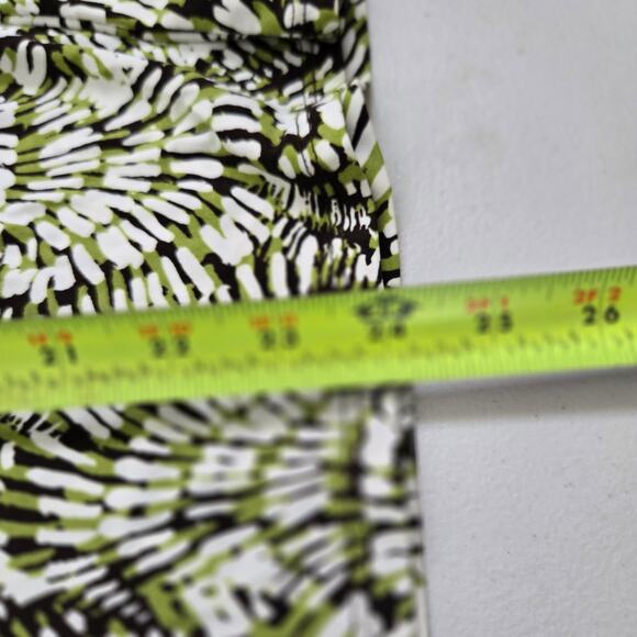 Y2K Faux Wrap Top Size LG Business Casual Classic Boho Abstract Geometric Blouse - Picture 8 of 8